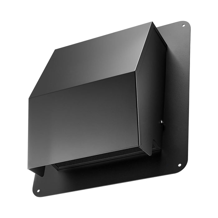 VEVOR 149 mm Hooded Wall Vent Cover SPCC Steel Roof Exhaust 1 Pack Black