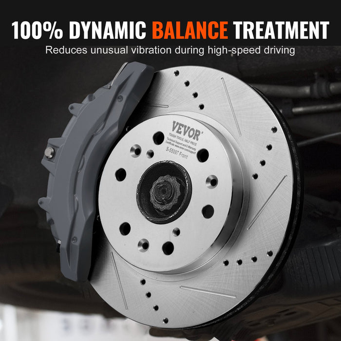 Front&Rear Rotors Disc Brake Pads Kit for 14-18 Chevy Silverado Gmc Sierra 1500