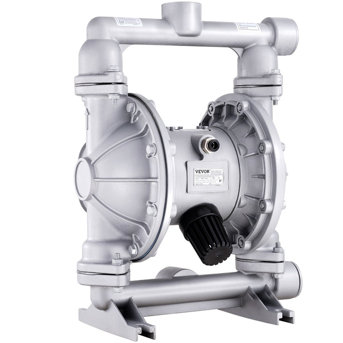 VEVOR Air Operated Double Diaphragm Pump, 44GPM, Max 115PSI Air Waste Oil Pneumatic Transfer Pump with 2 Extra Diaphragms, 3.8cm Inlet & Outlet Aluminum Alloy Diaphragm Pump for Diesel Grease Oil