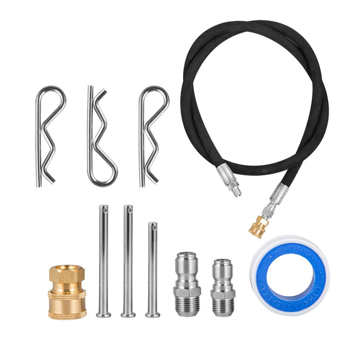 VEVOR Surface Cleaner 20 inch Flat Surface Cleaner for Pressure Washer 4000psi Pressure with 3/8 Quick Connector Surface Cleaner W/ Casters 10.5GPM Stainless Steel Rotating Rod & 3 Nozzle for Patio