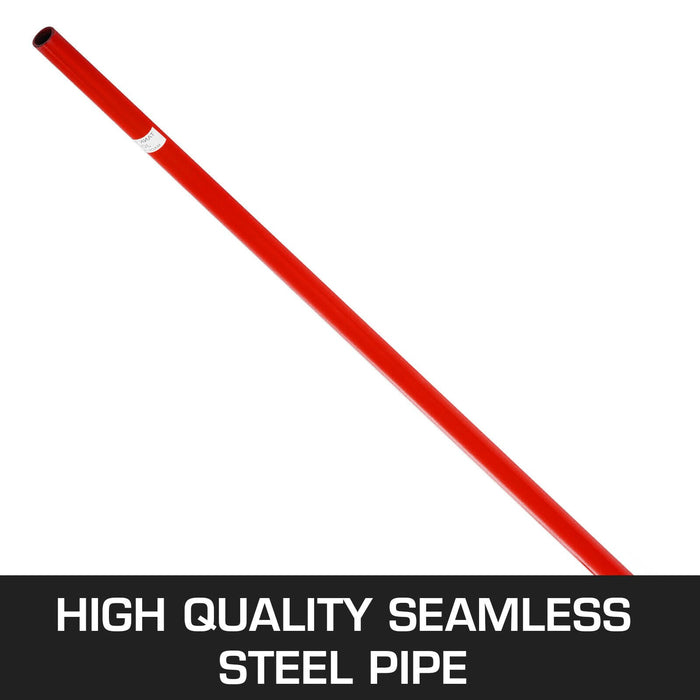 VEVOR Prylever Bar 3T Capacity Steel Pry Lever Bar Heavy Duty with Wheels Prylever with 1.5 m Length Handle