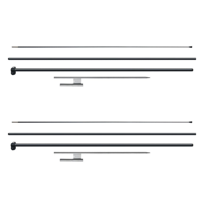 Feather Flag Pole Kit, 2 Packs Swooper Flag Pole 12.7 ft, Sign Flag Poles for Business Advertising Flags Outdoor, with Ground Stakes and A Carrying Bag (Flag Not Included)