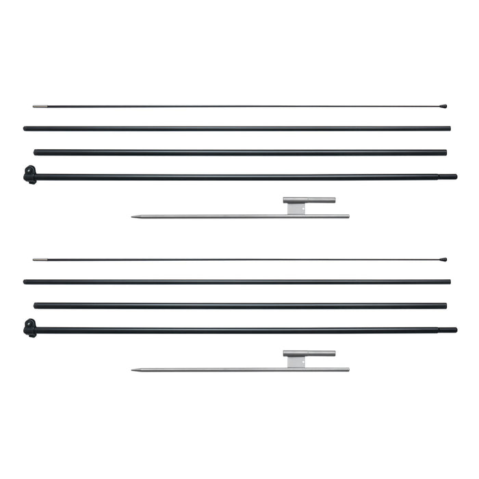 VEVOR Feather Flag Pole Kit 2 Packs Swooper Flag Pole 16.3 ft with Ground Stakes
