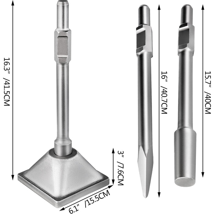 VEVOR Jack Hammer 1-1/8 Tamper Shank, Dirt Tamper 6x6 Compactor Plate with Electric Chisel Dirt Compactor, Demolition Jackhammer Bits Solid Compactor Breaker Hammer Concrete Tamper Asphalt Tools