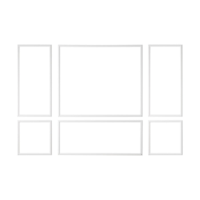 Wall Molding 3 Pack, Wainscoting Panels Kit, Lightweight Paintable Polystyrene, Easy to Install Accent Wall Trim for Interior Décor Living Room, Bedroom, Home, White (58x143 + 58x58 cm)