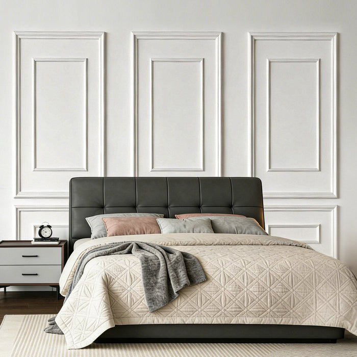 Wall Molding 3 Pack, Wainscoting Panels Kit with Dual-Line Wide & Narrow Profile, Lightweight Paintable Polystyrene, Easy to Install Accent Wall Trim for Interior Living Room, Bedroom,White