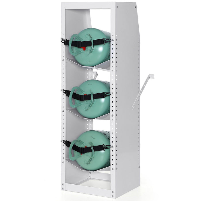 Refrigerant Tank Rack, with 3 x 30-50lb Bottle Tanks, Cylinder Tank Rack 372 × 355 × 1170mm, Refrigerant Cylinder Rack Gas Cylinder Racks and Holders for Freon, Gases, Oxygen, Nitrogen