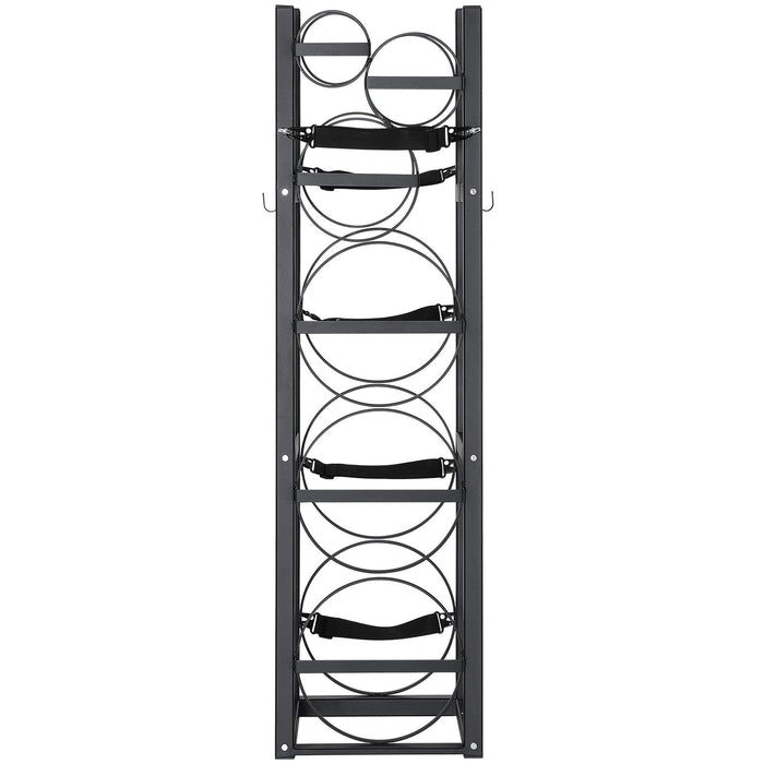 VEVOR Refrigerant Tank Rack, with 3 x 30lbs and Other 3 Small Bottle Tanks, Cylinder Tank Rack 12.79x12.99x47.12 in, Refrigerant Cylinder Rack and Holders for Freon, Gases, Oxygen, Nitrogen