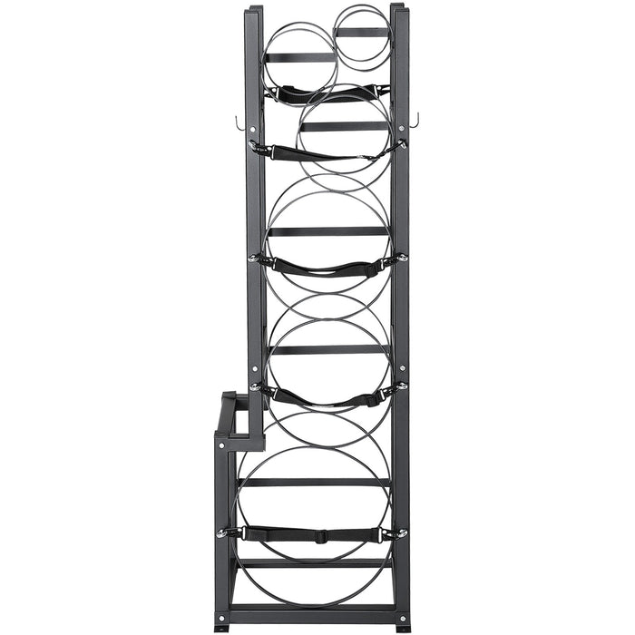 VEVOR Refrigerant Tank Rack, with 1 x 50lb, 2 x 30lb and Other 3 Small Bottle Tanks, Cylinder Tank Rack 15.55x12.99x49.8 in, Refrigerant Cylinder Rack and Holders for Freon, Gases, Oxygen, Nitrogen