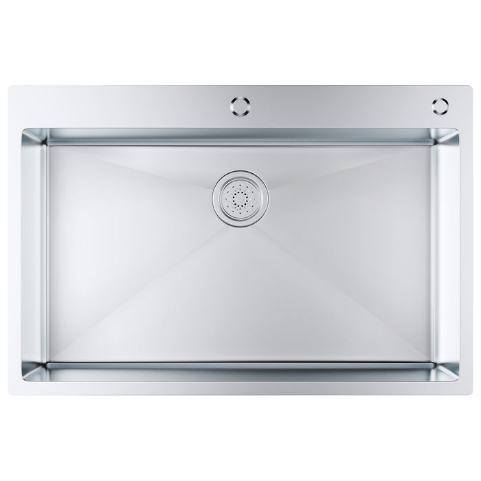 VEVOR Kitchen Sink, 304 Stainless Steel Drop-In Sinks, Top Mount Single Bowl Basin with Accessories(Pack of 3), Household Dishwasher Sinks for Workstation, RV, Prep Kitchen, and Bar Sink, 33 inch
