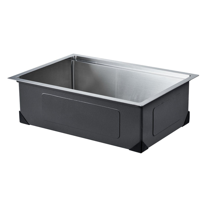 30 inch Kitchen Sink Workstation, 304 Stainless Steel Undermount Sink, Drop-In Single Bowl Farmhouse Basin with Ledge & Multiple Accessories, Household Dishwasher Sinks for RV, Prep Kitchen, Bar