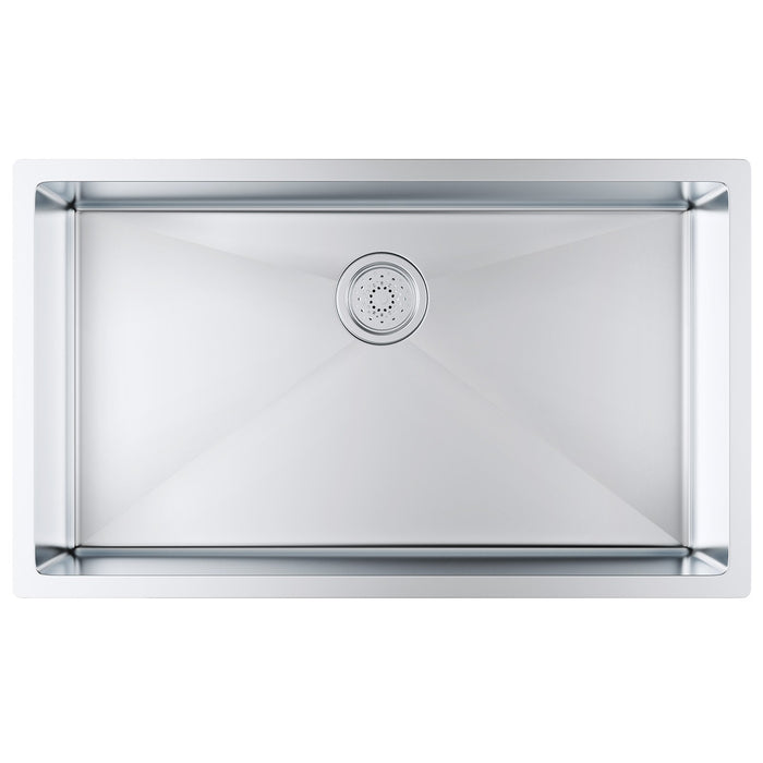 VEVOR Kitchen Sink, 304 Stainless Steel Drop-In Sinks, Undermount Single Bowl Basin with Accessories(Pack of 3), Household Dishwasher Sinks for Workstation, RV, Prep Kitchen, and Bar Sink, 32 inch