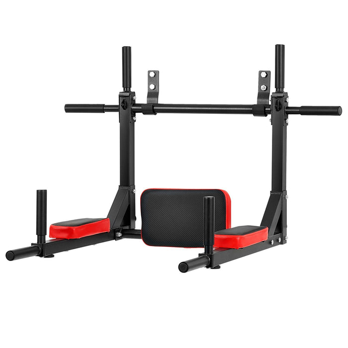 Multifunctional Pull Up Bar, Wall Mounted Chin Up Bar Dip Station for Home Gym, Heavy Duty Steel Upper Body Workout Pull Ups, Power Tower Set Training Equipment Fitness, 440 lbs Weight Capacity
