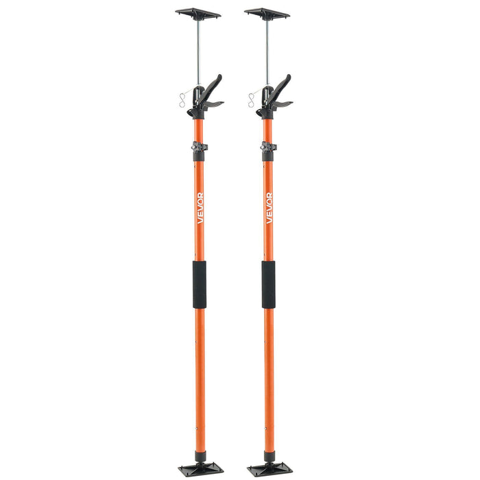 Cabinet Jack Support Pole, 2-Pack, 116-290 cm Steel Telescopic Quick Support Rod, Adjustable 3rd Hand System up to 70 kg Capacity for Installing Cabinets, Lifting Drywall, Cargo Bars