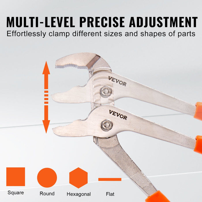 Pliers Set, 8-Piece, High Carbon Steel, 30.5cm/25.4cm/20.3cm Groove Joint Pliers, 20.3cm Linesman's Pliers, 15.2cm Slip Joint Pliers, 20.3cm Long Nose Pliers, 15.2cm Diagonal Cutter, 25.4cm Adjustable Wrench, and Tool Bag