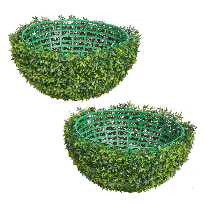 VEVOR Artificial Topiary Ball, 584mm Faux Boxwood Plant Balls, Fake Silk Tree Look Real, Easy Assembly for Decor Front Porch Outdoor Patio Garden Balcony Backyard and Indoor Home Wedding, Green