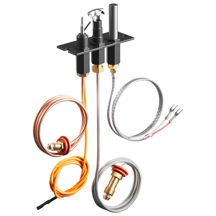 VEVOR Gas Pilot Assembly, OE 485-510A,4021-736,2103-010 Fireplace Gas Pilot Assembly Kit, Natural Gas Ignition Replacement, Compatible with Quadra-Fire, Heat & Glo, Heatilator Models,Black