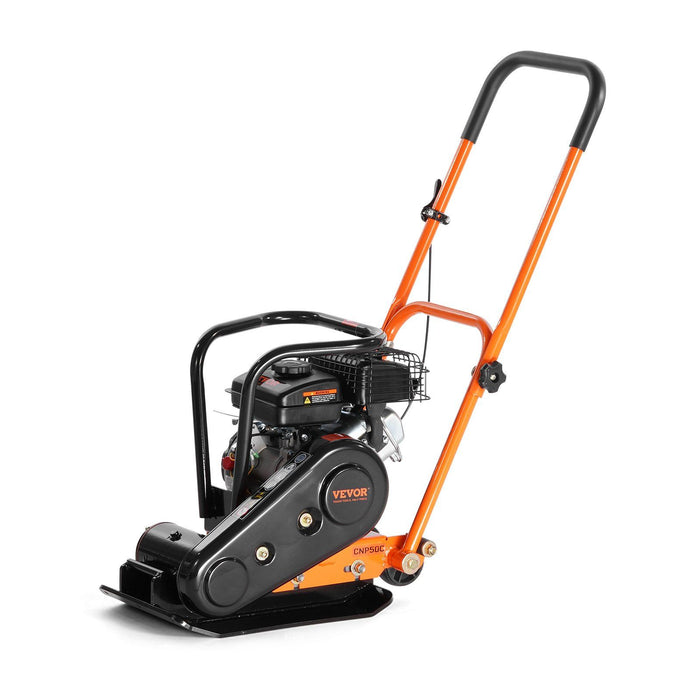 Plate Compactor, 2.8 HP 78.5CC Gas Engine 5,250 VPM, 870 kg Force Vibratory Compaction Tamper with 18.7 x 11.8 inch Plate for Walkways, Patios, Asphalts, Paver Landscaping