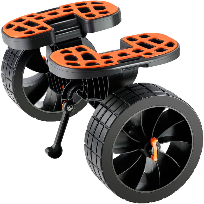 VEVOR Adjustable Kayak Cart Canoe Boat Carrier 320lbs Load with 10'' Solid Tires