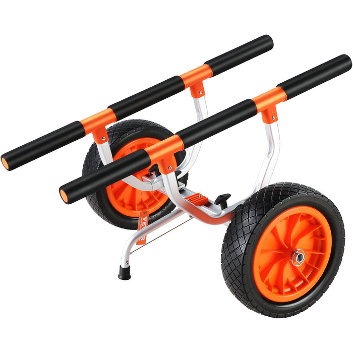 VEVOR Adjustable Kayak Cart Canoe Boat Carrier 450lbs Load with 12'' Solid Tires