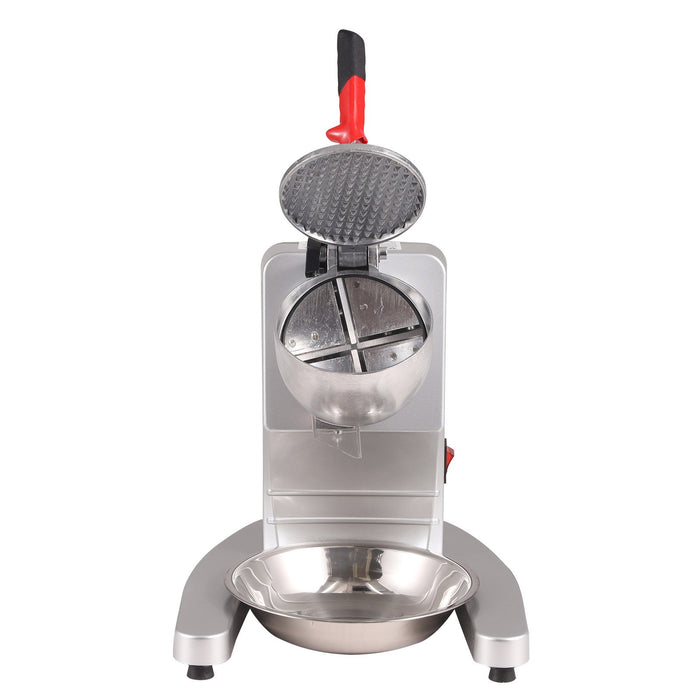 VEVOR Ice Crushers Machine, 220lbs Per Hour Electric Snow Cone Maker with 4 Blades, 300W Electric Ice Crusher with Cover and Bowl for Home and Commercial Use, Silver