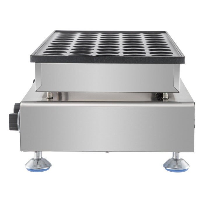 50PCS Mini Dutch Pancake Maker, Non-stick Stainless Steel Dorayaki Baker, 1800W Commercial Electric Poffertjes Grill Pan, Dual Temp & Time Control, for Kitchen Restaurant Breakfast Dessert