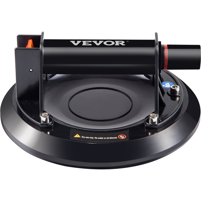 VEVOR Glass Suction Cup, 8'' Vacuum Suction Cup, 220lbs Load Capacity Vacuum Glass Lifter with Plastic Handle, Heavy-Duty Hand-Held Glass Lifter For Granite & Glass Lifting, With a free case