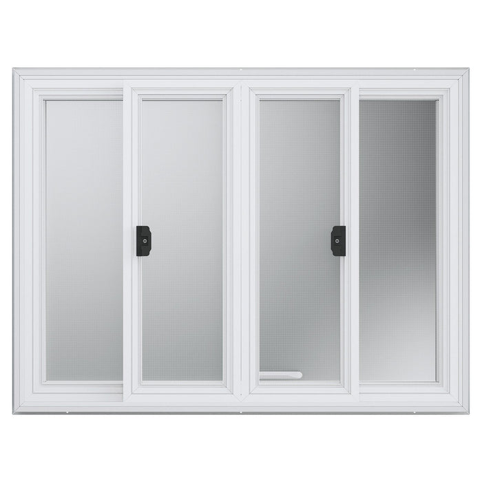 Concession Window for Food Truck, 1220x915 mm Aluminum Alloy Service Window, Up to 85 Degrees Serving Window with 4 Sliding Windows & Awning Door & Drag Hook, for Food Truck Concession Trailer