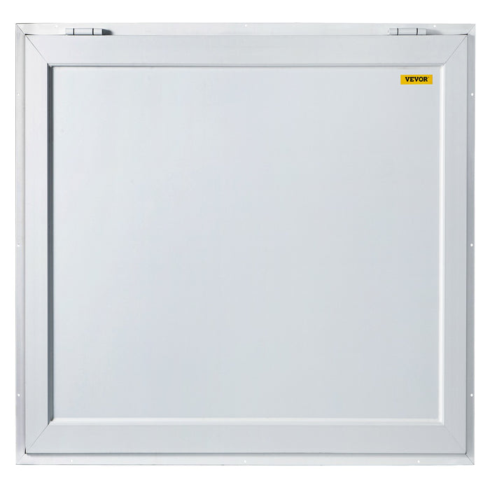 VEVOR Concession Window, 91.4 x 91.4 cm Aluminum Alloy Food Truck Service Window with 4 Horizontal Sliding Screen Windows & Awning Door & Drag Hook, Serving Window for Food Trucks Concession Trailers