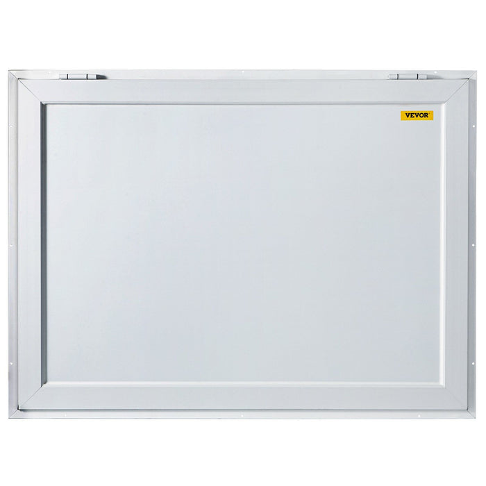 Concession Window, 48 x 36 inch, Aluminum Alloy Food Truck Service Window with 4 Horizontal Sliding Screen Windows & Awning Door & Drag Hook, Serving Window for Food Trucks Concession Trailers