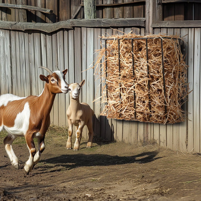 VEVOR Livestock Hay Feeder 2 Packs 24 Gallons Wall Mounted Goat Hay Rack
