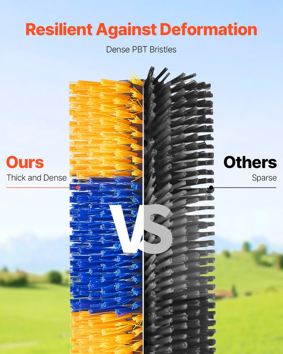 VEVOR Livestock Scratching Brush, 6 Pcs Horse Brush with 12 Screws, 20 x 7.5 in Cow Scratcher, for Back Itch Relief & Keep Cleaning, Grooming & Scratching Post Brush for Horse, Pig, Cattle Supplies