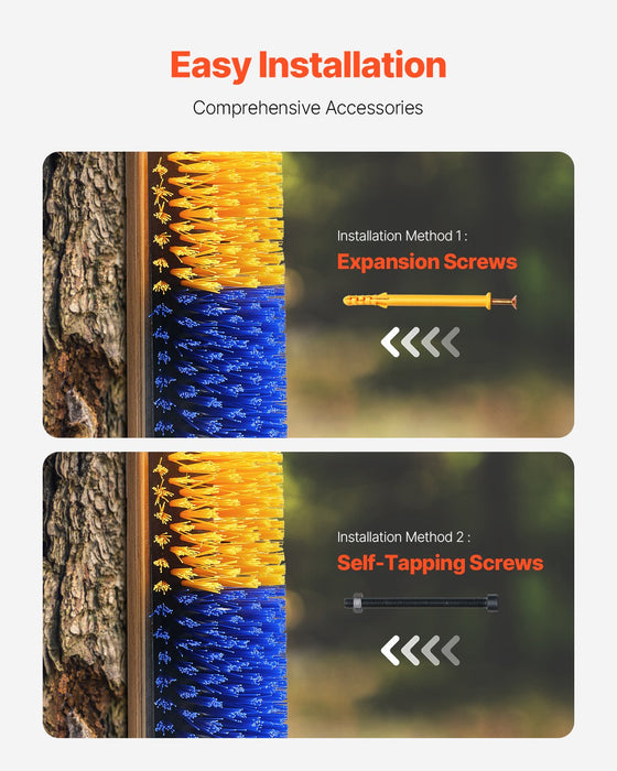 VEVOR Livestock Scratching Brush, 6 Pcs Horse Brush with 12 Screws, 20 x 7.5 in Cow Scratcher, for Back Itch Relief & Keep Cleaning, Grooming & Scratching Post Brush for Horse, Pig, Cattle Supplies