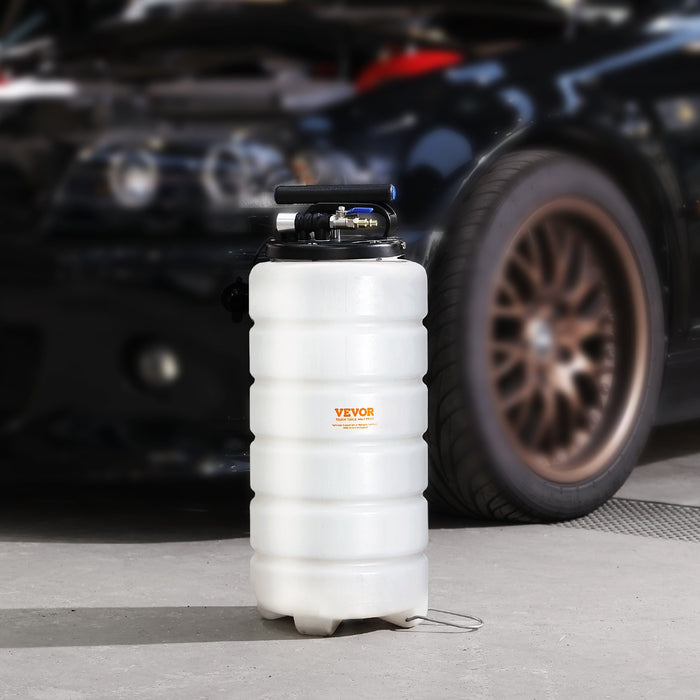 VEVOR Fluid Extractor, 15 Liters Capacity, Pneumatic/Manual Oil Changer Vacuum Fluid Extractor with Dipstick and Liquid Suction Hose, Oil Extractor Change Pump for Automotive Fluids Vacuum Evacuation