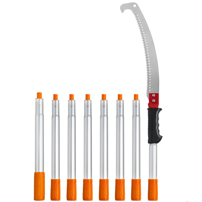 VEVOR Manual Pole Saw Extendable Tree Pruner 1.4 m-3 m Aluminum Alloy Pole