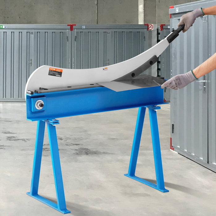 VEVOR 800mm Manual Hand Plate Shear for Metal Sheet Processing, Benchtop Cutter with Q235 Material, for Crafts Thick Steel Crafting, Heavy Duty Roll Press Machine for Builders, DIY Enthusiasts