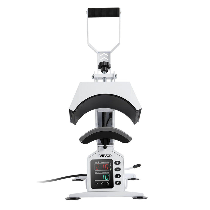 Hat Heat Press Machine, with 4 Interchangeable Platens and Caps Stretcher, Precise Temperature & Time Control, Heat Press for Hats and Caps, for HTV Iron On and Sublimation Projects, White