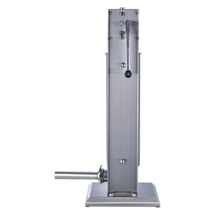 Manual Sausage Stuffer, 7 L / 15 LBS Vertical Sausage Machine, Dual-Speed Meat Stuffer, Made of Food-Grade 304 Stainless Steel, Includes 5 Stuffing Tubes, for Home Kitchen Restaurant Commercial