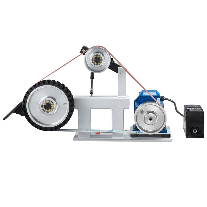 VEVOR Belt Grinder Sander, 72 x 2-Inch Variable Speed Belt Polisher with VFD, 1500W 2HP Polishing Grinding Machine with 3 Grinding Moulds & 3PCS Sanding Belts for Metalworking, Knife Making