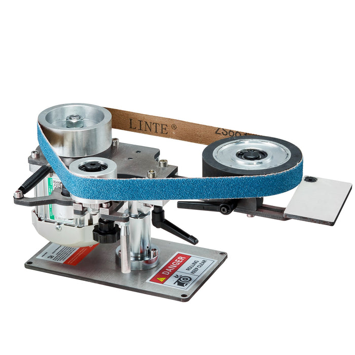 VEVOR Belt Grinder Sander, 30 x 1-Inch Variable Speed Belt Polisher with VFD, 550W Polishing Grinding Machine with 2 Grinding Moulds & 3PCS Sanding Belts for Metalworking, Knife Making