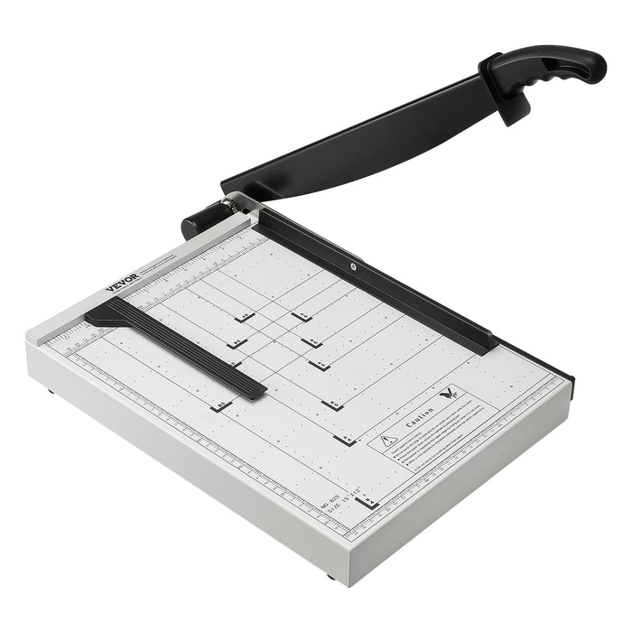VEVOR Paper Cutter, Guillotine Trimmer, 381 mm Cut Length, 16 Sheets Capacity, Heavy Duty Guillotine Paper Cutter with Guard Rail/Blade Lock for Cardstock/Cardboard, Paper Trimmer for Home Office