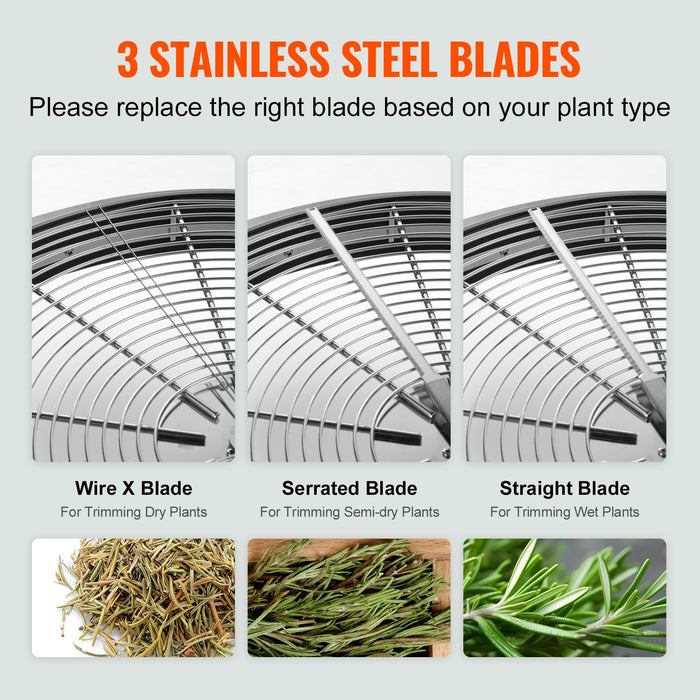 VEVOR Leaf Bowl Trimmer 19'' Manual Bud Trimmer with Stainless-Steel Blades