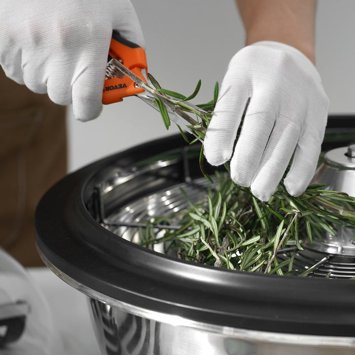 VEVOR Leaf Bowl Trimmer, 24'' Trimmer Bowl, Manual Bud Trimmer with Stainless-Steel Blades for Twisted Spin Cut, Clear Visibility Dome and Hand Pruner Included, for Cutting Leaves, Buds, Flowers