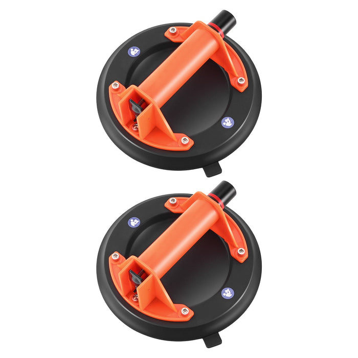 VEVOR Vacuum Suction Cup, 203 mm Vacuum Glass Lifter with ABS Handle, 180 kg Max Lifting Capacity Tile Suction Cup Tool with Carrying Case for Lifting Large Tile, Granite, Drywall, Windows (2-Pack)