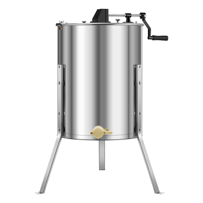 VEVOR Honey Extractor, 4/8 Frame Manual Honey Spinner with Transparent Lid, Stainless Steel Honeycomb Drum Spinner with Height Adjustable Stand, Honeycomb Extraction Equipment for Beekeeping