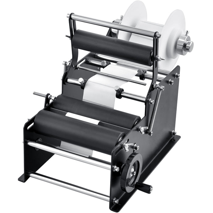 VEVOR Manual Round Labeling Machine, 15-20pcs/min, Bottle Label Applicator for Round Bottles, Adjustable Manual Round Bottle Labeler Suitable for Round Bottle Diameter 20-120 mm (with Pressing Bar)
