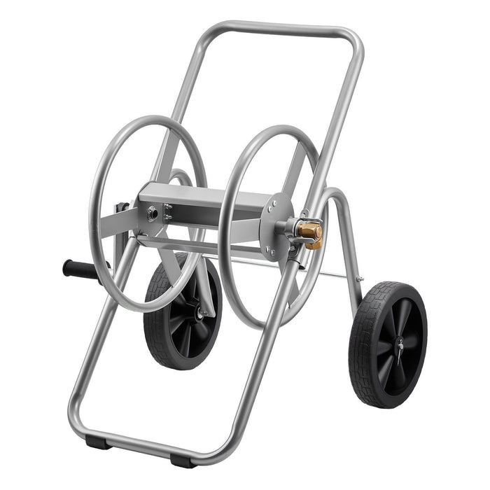 Water Hose Reel Cart, 6096/9144 cm High-Pressure Garden Hose Cart, Hoses Reel Carts with Two Wheels, Handle & Heavy-Duty Mesh Storage Basket, Portable Hoses Reels for Garden, Car, Pet Washing