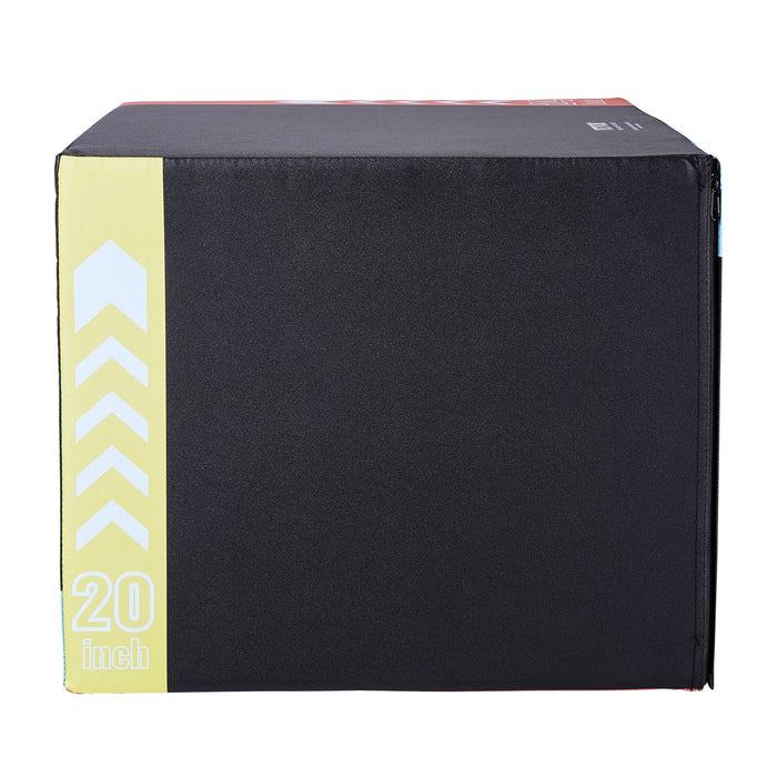 VEVOR 3 in 1 Plyometric Jump Box, 30/24/20 Inch Foam Plyo Box, Platform & Jumping Agility Box, Anti-Slip Fitness Exercise Step Up Box for Home Gym Training, Conditioning Strength Training, Black