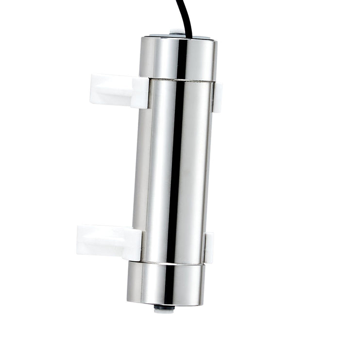 UV Water Purifier, 8W 1GPM, 220V Versatile Ultraviolet Water Purifier Filter with Stainless Steel Housing, Whole House UV Water Filter with Quartz Sleeve Fit for Shower/Drinking/Cleaning