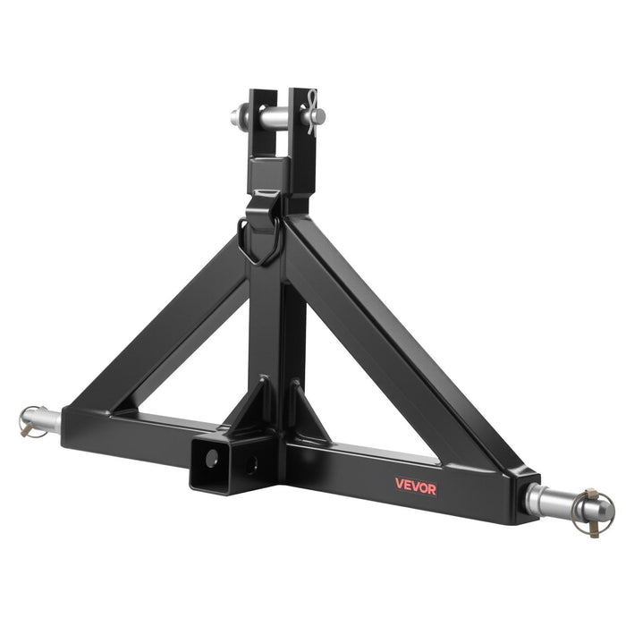 3 Point Hitch Receiver with 2 in Receiver, 3pt Quick Hitch Attachment, 3,000 lbs Capacity, Heavy Duty Tractor Tow Drawbar Adapter, Compatible with Kubota, Mahindra, John Deere, Massey Ferguson